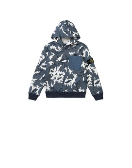 STONE ISLAND JUNIOR 62543 CAMOUFLAGE 卫衣 男士 蓝色