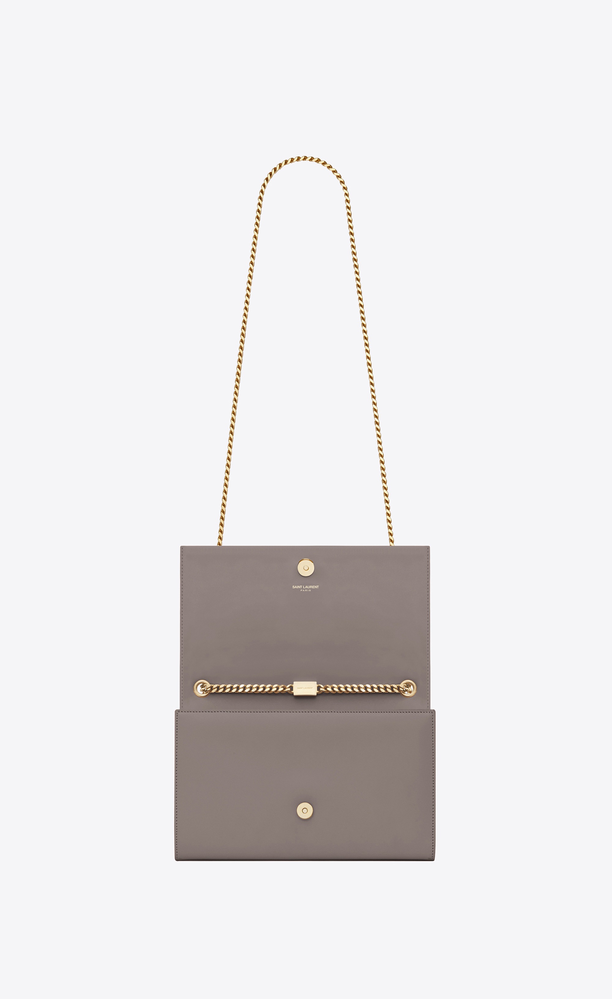 Saint Laurent Medium Kate Tassel Chain Bag In Fog Leather