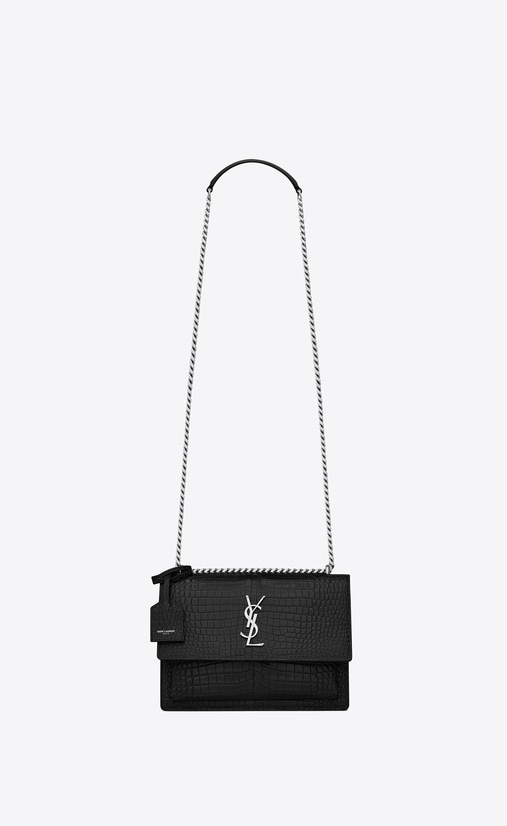 ysl sunset crocodile medium bag