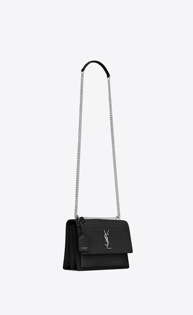 ysl sunset crocodile medium bag