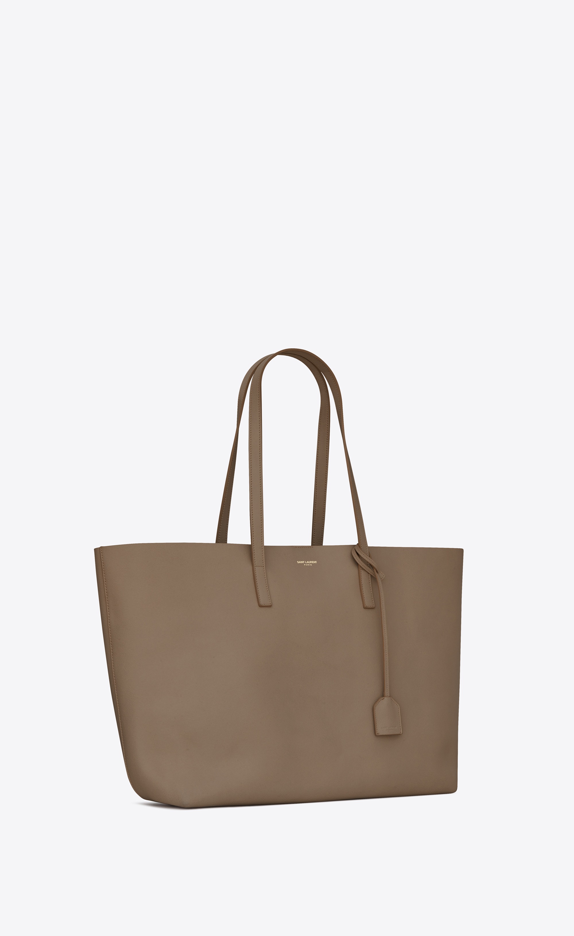 Saint Laurent Shopping Saint Laurent Tote Bag In Taupe Leather | YSL.com