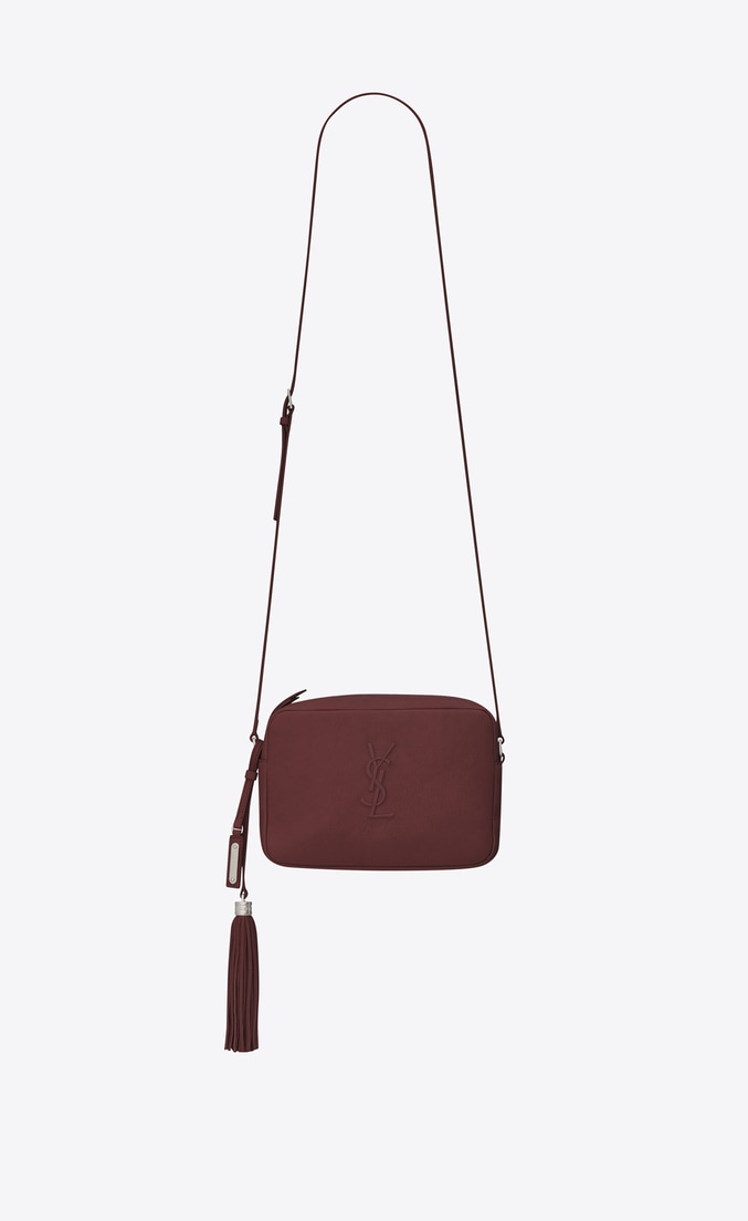 Saint Laurent LOU Camera Bag In Dark Red Leather