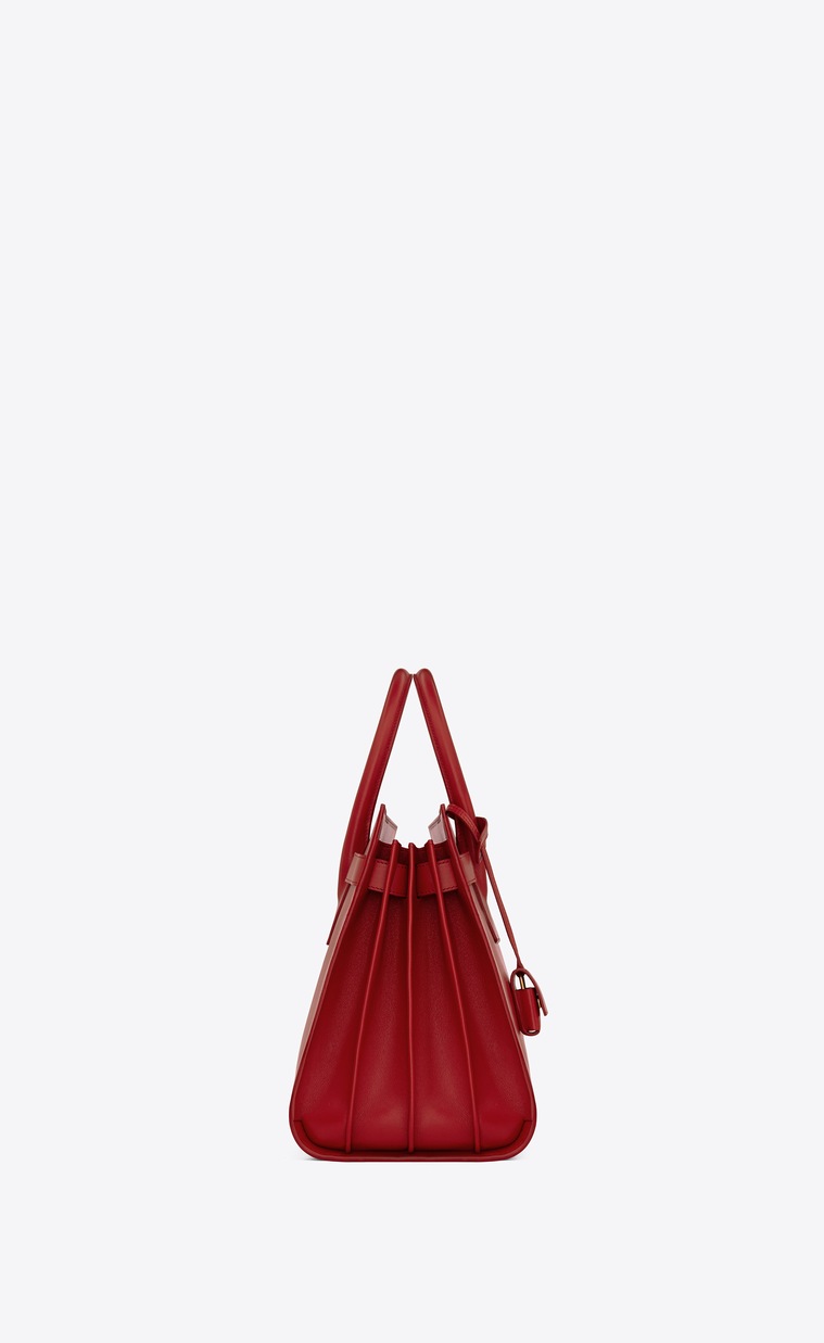 Saint Laurent Small Sac De Jour Bag In Lipstick Red Leather | YSL.com