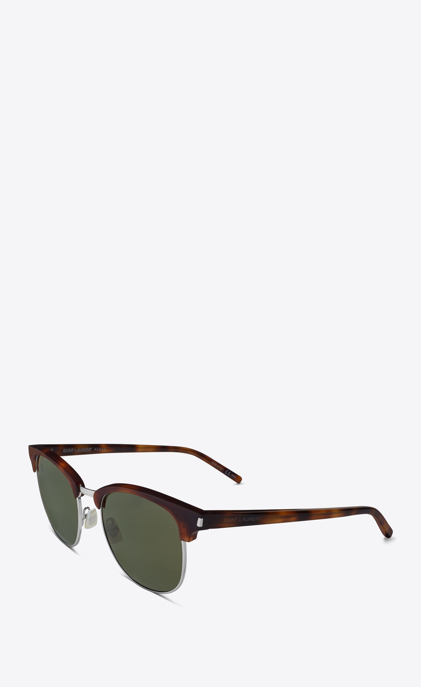 ‎Saint Laurent ‎Classic Sl 108 Sunglasses In Shiny Light Havana Acetate ...