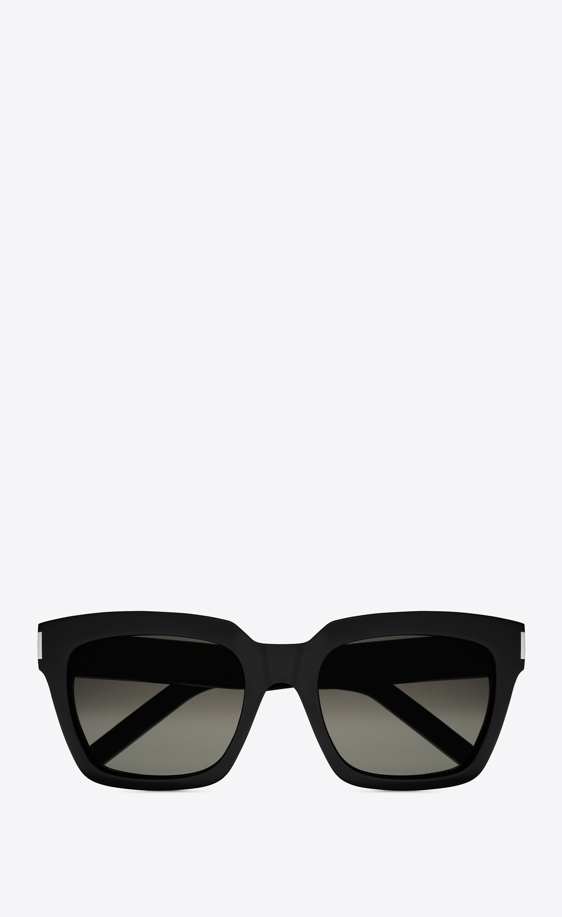 ‎Saint Laurent ‎Bold 1 Sunglasses In Shiny Black Acetate With Grey ...