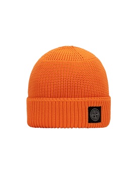 STONE ISLAND JUNIOR N02A8 Hat Man Fluo orange