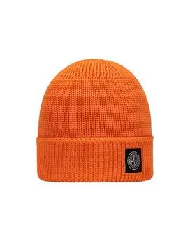 STONE ISLAND JUNIOR N02A8 Hat Man Fluo orange
