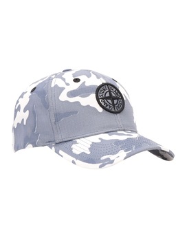 STONE ISLAND JUNIOR 90667 CAMOUFLAGE Cap Man Blue