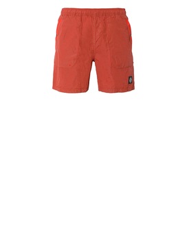STONE ISLAND B0234 S.I.PA/PL SEERSUCKER-TC Swimming trunks Man Lobster Red