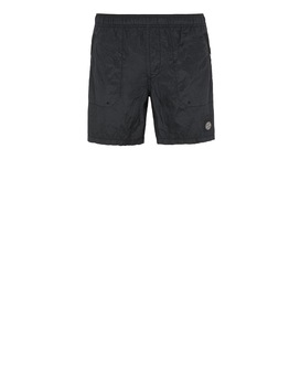 STONE ISLAND B0234 S.I.PA/PL SEERSUCKER-TC Swimming trunks Man Black
