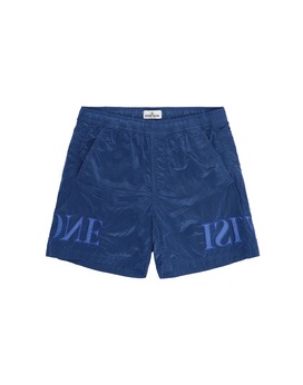 STONE ISLAND JUNIOR B0313 NYLON METAL 平角沙滩裤 男士 长春花色